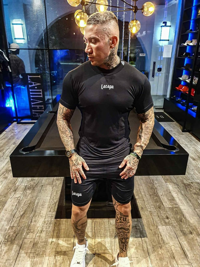 Conjunto Camiseta E Bermuda Soft Black