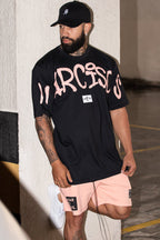 Conjunto Camiseta E Shorts Grafite Salmão