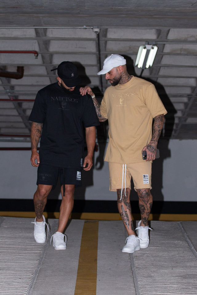 Conjunto Camisa Oversized Areia E Shorts