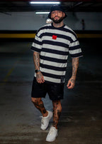 Conjunto Camiseta Listrada e Shorts