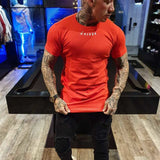 Long Slim Fit Logo Emb Red